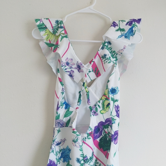 ASOS Ruffle Bodycon Dress Size 4 - Picture 4 of 8